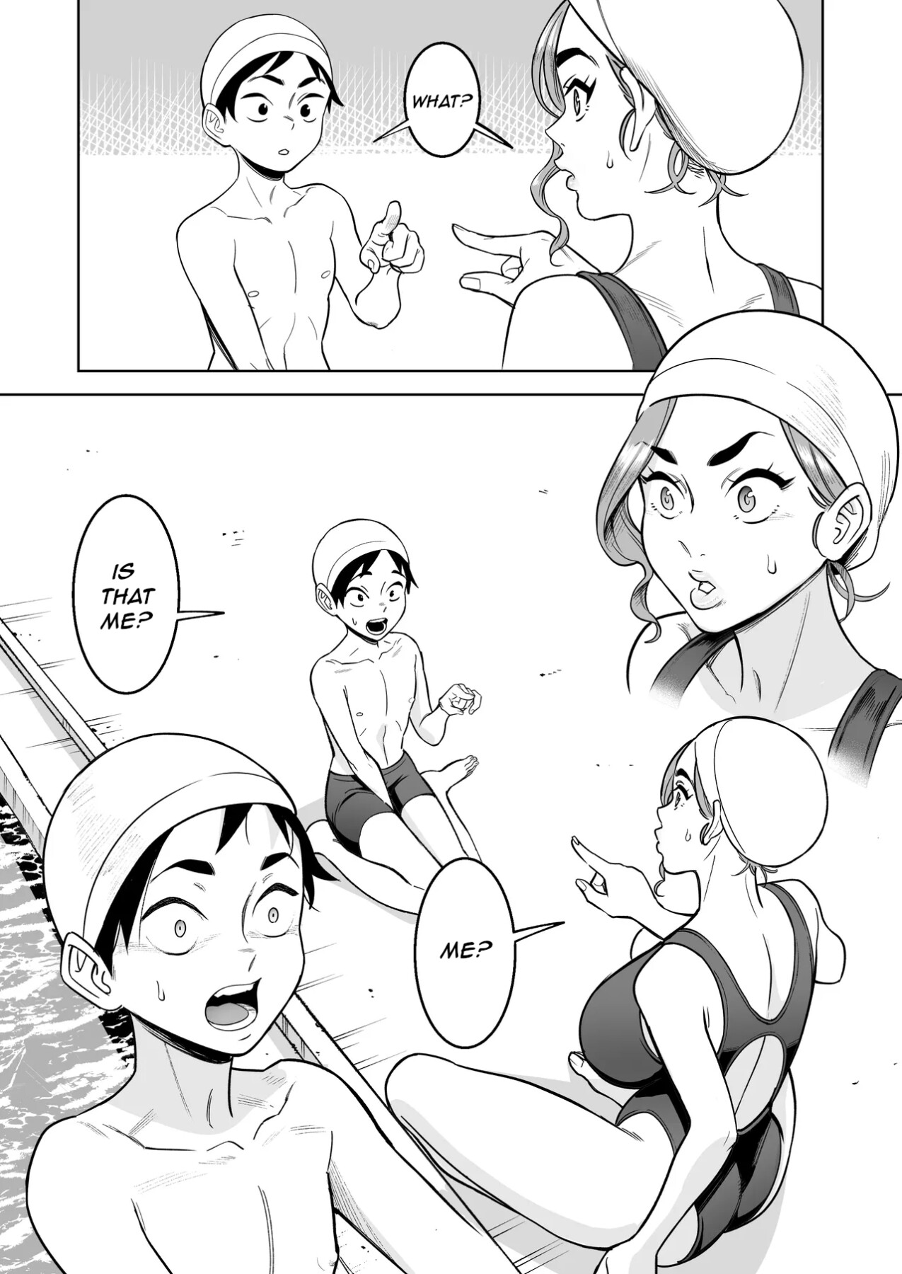 Hentai Manga Comic-Swapping with the Teacher at the Pool-Read-4